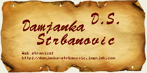 Damjanka Štrbanović vizit kartica